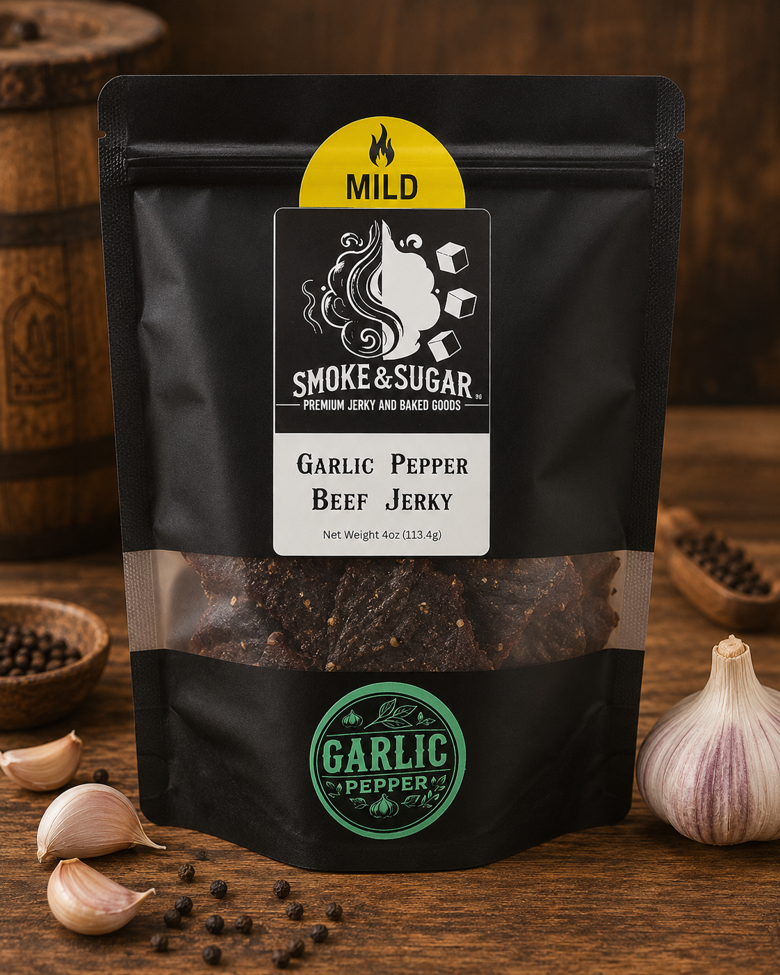 Garlic Pepper Beef Jerky
