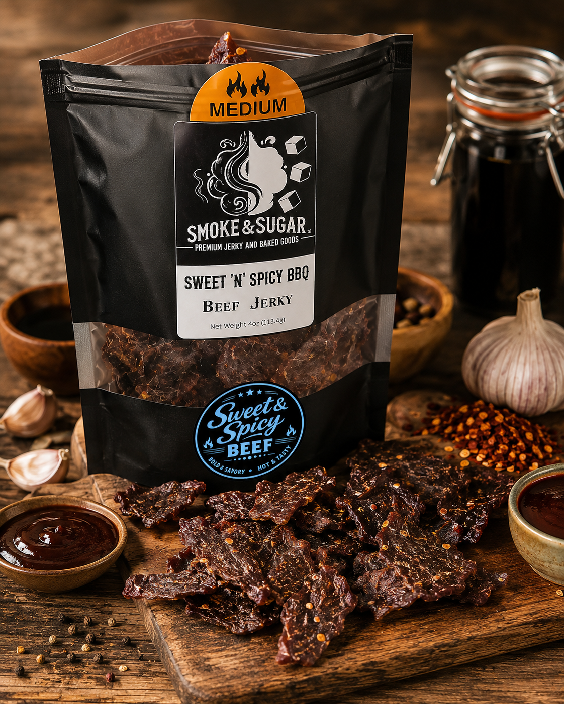 Sweet & Spicy BBQ Beef Jerky