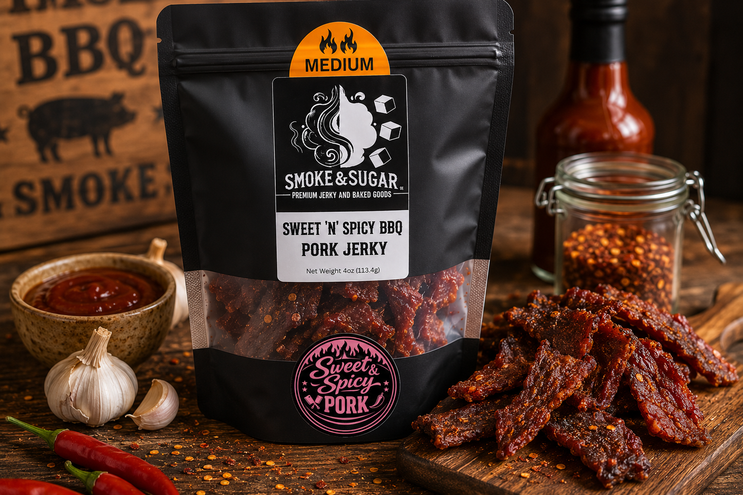 Sweet & Spicy BBQ Pork Jerky